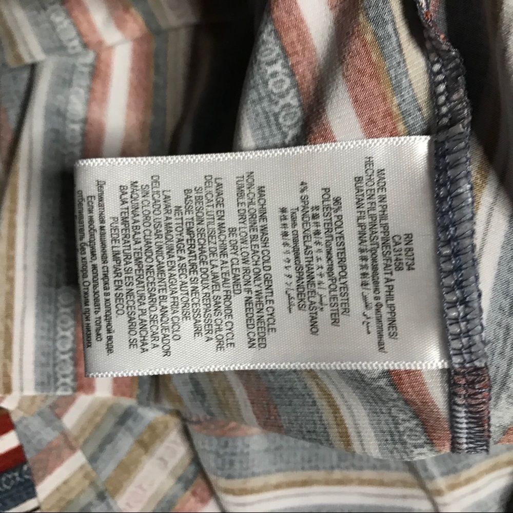 BCBGENERATION STRIPED A-LINE BACK YOKE DRESS Sz S - Picture 6 of 8